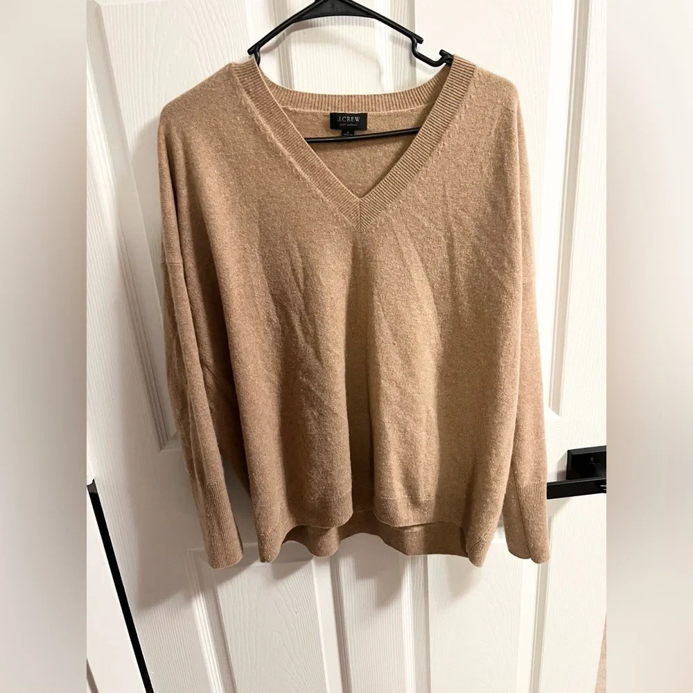 J.Crew V-neck Boyfriend Cashmere Sweater oversized small